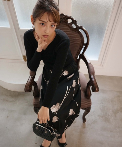 fifth（フィフス）の「モノトーンフラワープリントスカート（スカート・レディース・ブラック/アイボリー・M）」の22枚目の写真