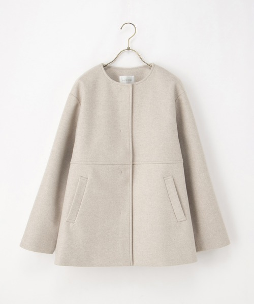 Honeys（ハニーズ）の「【抗菌防臭・静電気軽減】ノーカラーコート（ノーカラーコート・レディース・アイボリー/ブラック/ネイビー/モカ/ベージュ・S/M/L/LL/3L）」の15枚目の写真