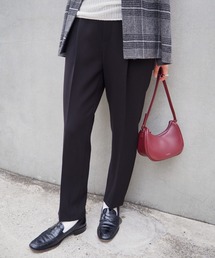 qualite | 【美脚シルエット】ダブルクロスセンタープレスパンツ/オフィスカジュアル(スラックス)