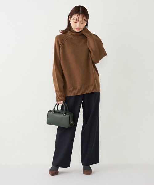 SHIPS Colors(シップス カラーズ)の「SHIPS Colors:〈手洗い可能〉ウールライク イージー パンツ◇(その他パンツ・レディース・ネイビー/ブラウン/グレー/ダークブルー/ライトグレー/オフホワイト/ベビーピンク・SMALL/MEDIUM/LARGE)」の14枚目の写真