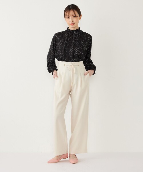 SHIPS Colors(シップス カラーズ)の「SHIPS Colors:〈手洗い可能〉ウールライク イージー パンツ◇(その他パンツ・レディース・ネイビー/ブラウン/グレー/ダークブルー/ライトグレー/オフホワイト/ベビーピンク・SMALL/MEDIUM/LARGE)」の17枚目の写真