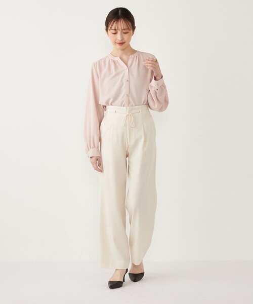 SHIPS Colors(シップス カラーズ)の「SHIPS Colors:〈手洗い可能〉ウールライク イージー パンツ◇(その他パンツ・レディース・ネイビー/ブラウン/グレー/ダークブルー/ライトグレー/オフホワイト/ベビーピンク・SMALL/MEDIUM/LARGE)」の19枚目の写真