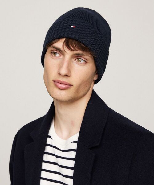 TOMMY HILFIGER（トミーヒルフィガー）の「コットンニットキャップ（ニットキャップ/ビーニー・メンズ・ブラック/グレー/ピンク/ネイビー/イエロー/レッド・FREE）」の20枚目の写真