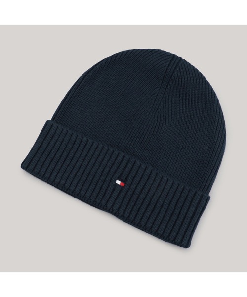 TOMMY HILFIGER（トミーヒルフィガー）の「コットンニットキャップ（ニットキャップ/ビーニー・メンズ・ブラック/グレー/ピンク/ネイビー/イエロー/レッド・FREE）」の3枚目の写真