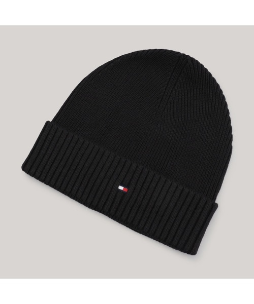 TOMMY HILFIGER（トミーヒルフィガー）の「コットンニットキャップ（ニットキャップ/ビーニー・メンズ・ブラック/グレー/ピンク/ネイビー/イエロー/レッド・FREE）」の2枚目の写真