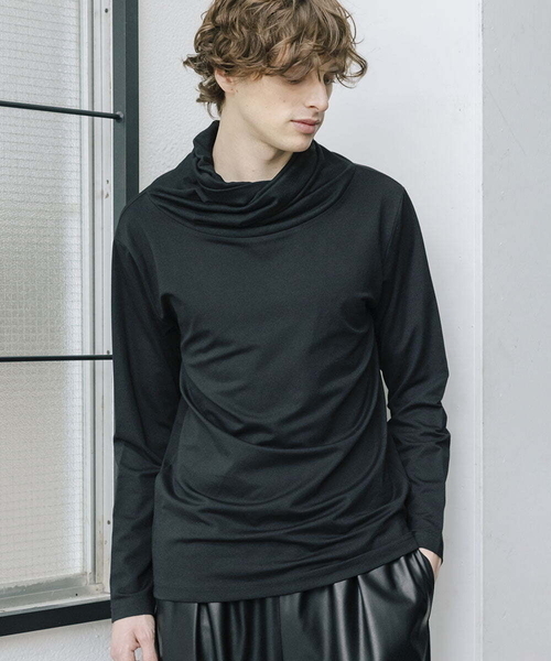 【セール】ハイネックカットソー/シルキーポンチ(Tシャツ/カットソー)|MK MICHEL KLEIN HOMME (エムケーミッシェルクランオム)