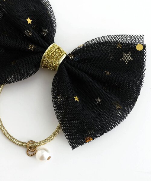 apres les cours（アプレレクール）の「チュールリボンヘアゴム（ヘアゴム・キッズ・ブラック/オフホワイト・FREE）」の11枚目の写真