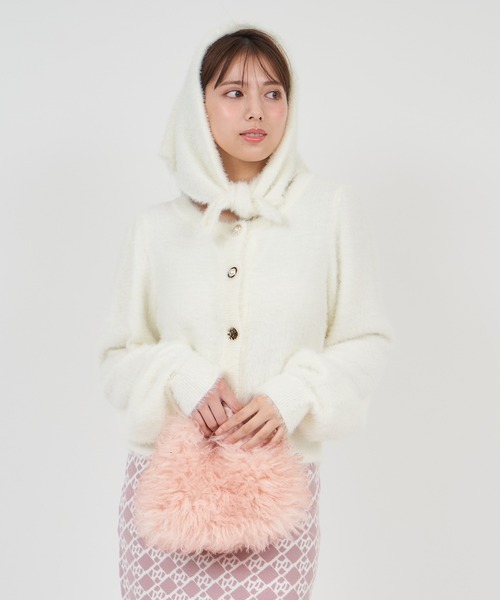 ROYAL PARTY(ロイヤルパーティー)の「マルチボタンラメシャギーカーデトップス(カーディガン/ボレロ・レディース・ブラウン/オフホワイト/ブラック・FREE)」の13枚目の写真