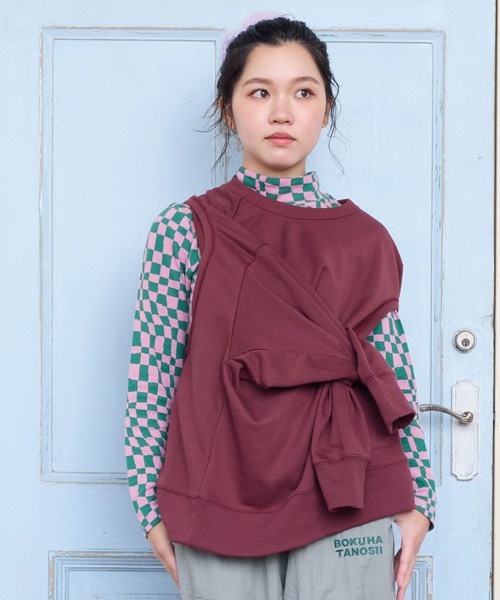 BIG FIELD(ビッグフィールド)の「ソウガラジャガードカットソー/おとな(Tシャツ/カットソー・レディース・オレンジ/イエロー/ホワイト/ピンク・160cm)」の6枚目の写真