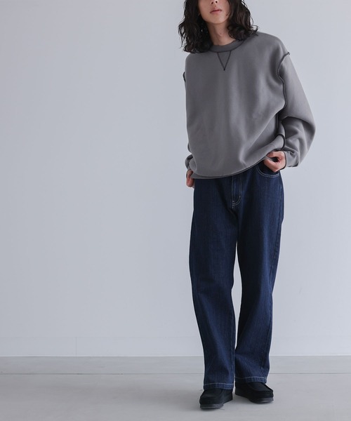 n'OrLABEL(ノアールレーベル)の「裏起毛配色ステッチプルオーバー(スウェット・メンズ・ブラック/グレー・M/L)」の6枚目の写真