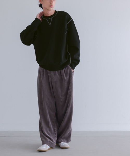 n'OrLABEL(ノアールレーベル)の「裏起毛配色ステッチプルオーバー(スウェット・メンズ・ブラック/グレー・M/L)」の10枚目の写真