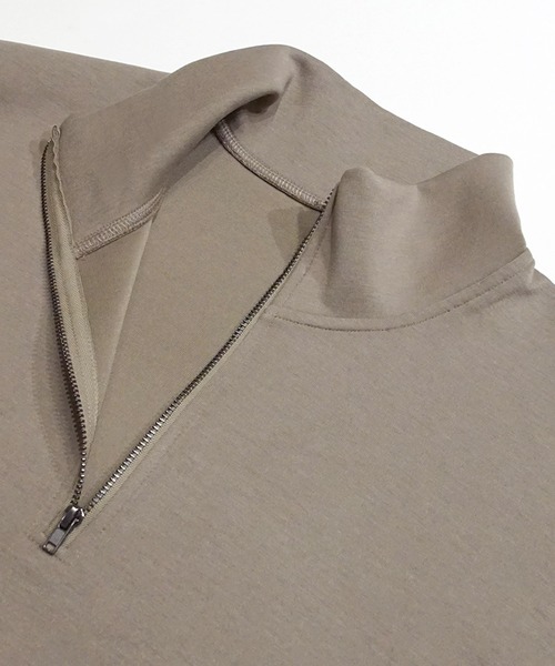 coca（coca）（コカ）の「ハリ感ソフトスウェット ハーフジップトップス（スウェット・メンズ・ブラック/ダークベージュ・L/M/XL）」の13枚目の写真