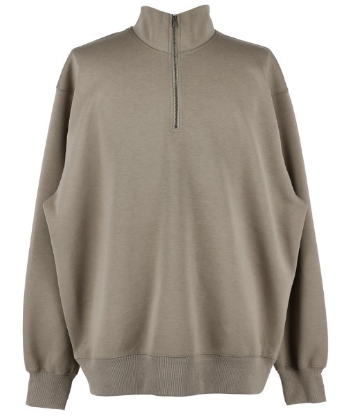 coca（coca）（コカ）の「ハリ感ソフトスウェット ハーフジップトップス（スウェット・メンズ・ブラック/ダークベージュ・L/M/XL）」の17枚目の写真