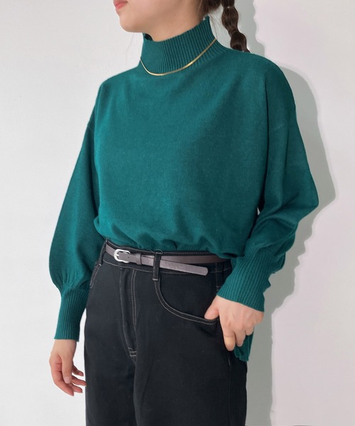 AS KNOW AS plus（アズノゥアズプラス）の「◇マシュマロカラーハイネックニットプルオーバー（ニット/セーター・レディース・ライトグレー/レッド/ホワイト系/ブラック/オフホワイト/ダークグリーン/ブルー・FREE）」の6枚目の写真