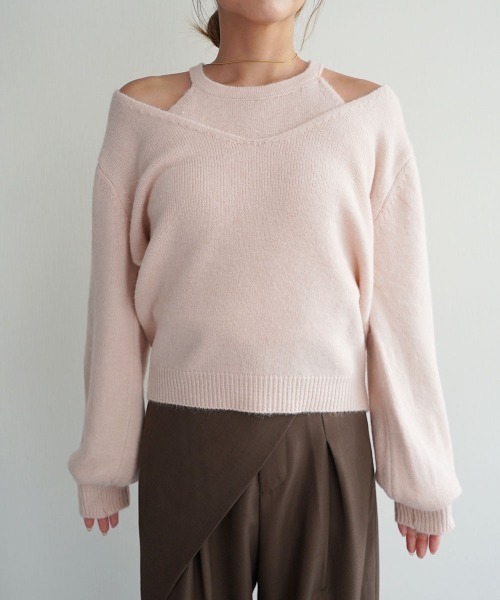 レイヤードVネックニットセット（ニット/セーター）｜Rashik（ラシク