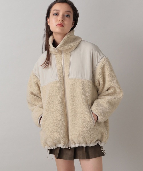 FOREVER 21（フォーエバー トゥエンティーワン）の「【2024FW】ボアスタンドブルゾン（ブルゾン・レディース・アイボリー/チャコールグレー・FREE）」の10枚目の写真