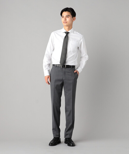 COMME CA MEN(コムサメン)の「コットンヘリンボーン カッタウェイカラードレスシャツ (ホワイト)(シャツ/ブラウス・メンズ・ホワイト・M/L/S)」の10枚目の写真