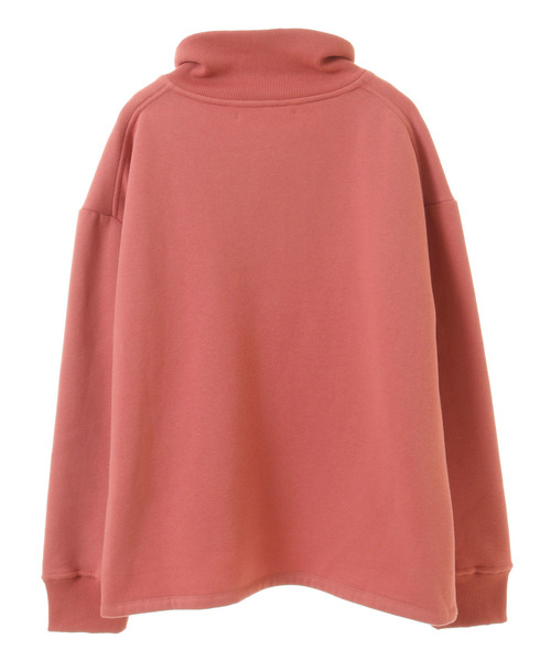 MELROSE claire（メルローズ クレール）の「【裏起毛＋リブ使いのハーフジッププルオーバー】（Tシャツ/カットソー・レディース・ピンク/ダークネイビー/オフホワイト・FREE）」の17枚目の写真