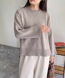 fredy emue | 袖リブオーバーニットプルオーバー(ニット/セーター)