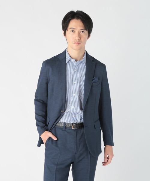 CROWDED CLOSET(クラウデッドクローゼット)の「Reflax スラブツイルジャケット(テーラードジャケット・メンズ・チャコールグレー/ブルー/ネイビー・02/01/04/03)」の2枚目の写真