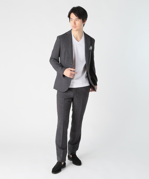 CROWDED CLOSET(クラウデッドクローゼット)の「Reflax スラブツイルジャケット(テーラードジャケット・メンズ・チャコールグレー/ブルー/ネイビー・02/01/04/03)」の8枚目の写真