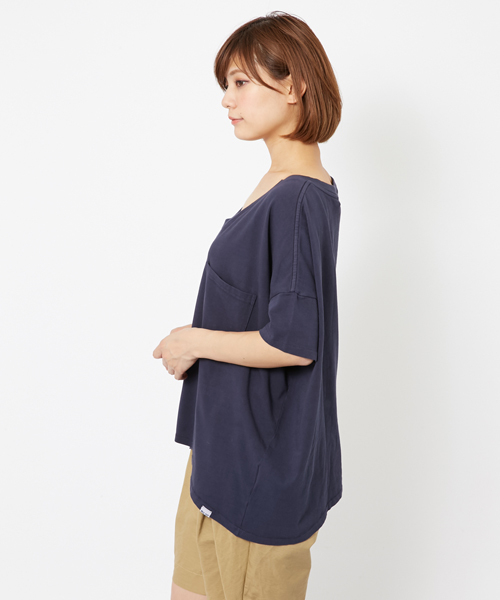 MILKFED.（ミルクフェド）の「SKARGORN POCKET TEE(スカルゴーン/コラボ/ポケットT）（Tシャツ/カットソー・レディース・ホワイト/ネイビー・ONE SIZE）」の3枚目の写真