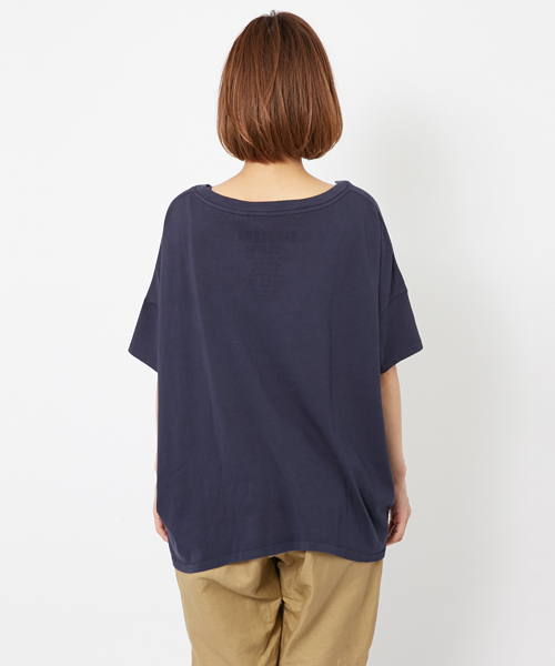 MILKFED.（ミルクフェド）の「SKARGORN POCKET TEE(スカルゴーン/コラボ/ポケットT）（Tシャツ/カットソー・レディース・ホワイト/ネイビー・ONE SIZE）」の4枚目の写真