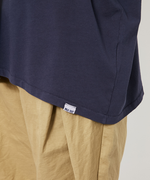 MILKFED.（ミルクフェド）の「SKARGORN POCKET TEE(スカルゴーン/コラボ/ポケットT）（Tシャツ/カットソー・レディース・ホワイト/ネイビー・ONE SIZE）」の5枚目の写真