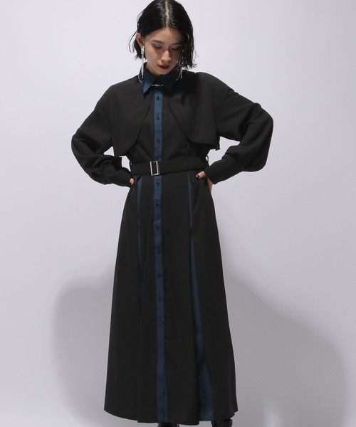 HARE（ハレ）の「バイカラーフレアワンピース(HARE)（ワンピース・レディース・イエロー/ブラック・FREE）」の19枚目の写真