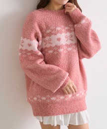 OLIVE des OLIVE | リボンジャガードニット(ニット/セーター)