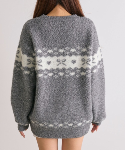 OLIVE des OLIVE（オリーブデオリーブ）の「リボンジャガードニット（ニット/セーター・レディース・オフホワイト/レッド/ブラック・FREE）」の22枚目の写真