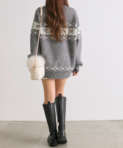 OLIVE des OLIVE（オリーブデオリーブ）の「リボンジャガードニット（ニット/セーター・レディース・オフホワイト/レッド/ブラック・FREE）」の15枚目の写真