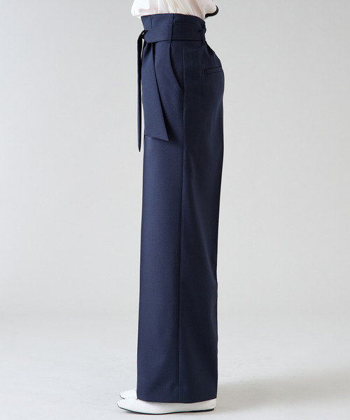 Tiara(ティアラ)の「ハイウエストベルテッドワイドパンツ(セットアップ対応)(その他パンツ・レディース・ネイビー/ベージュ・2/3)」の16枚目の写真