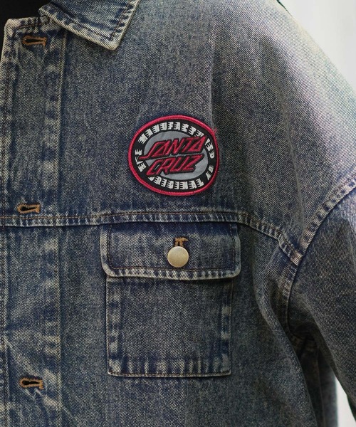 SANTA CRUZ(サンタクルーズ)の「【ムラサキスポーツ限定】SANTACRUZ/サンタクルーズ デニムジャケット ワッペン 刺繍 502251101(その他アウター・メンズ・グリーン/ブラック・M/L)」の14枚目の写真