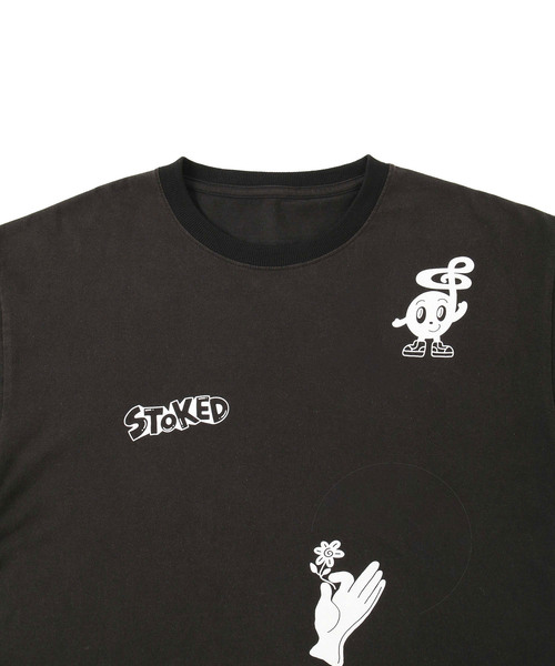 JUNRED(ジュンレッド)の「【Chocomoo×JUNRED】コラボピグメントTシャツ(Tシャツ/カットソー・メンズ・チャコールグレー/ブルー系その他4・L/S/M)」の6枚目の写真