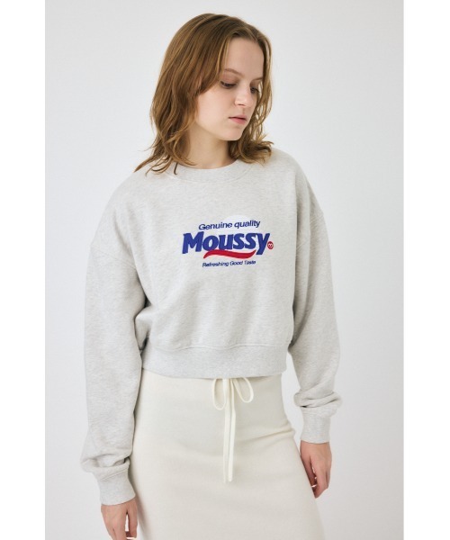 MOUSSY（マウジー）の「MOUSSY PRODUCT LOGO プルオーバー（スウェット・レディース・ダークネイビー/オフホワイト/杢グレー/ライトピンク・FREE）」の8枚目の写真
