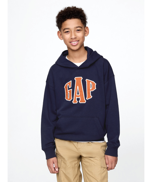 GAP(ギャップ)の「ヴィンテージソフト GAPロゴパーカー (キッズ)(パーカー・キッズ・ベージュ/ネイビー/レッド・140cm/110cm/150cm/120cm/130cm/160cm)」の2枚目の写真