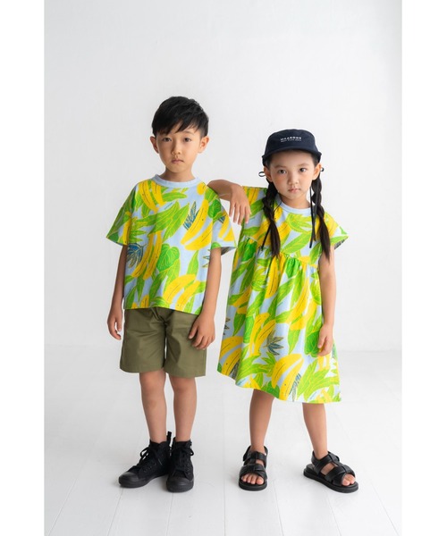 maarook ワンピース ボタニカル天竺ワンピース キッズ 子供服