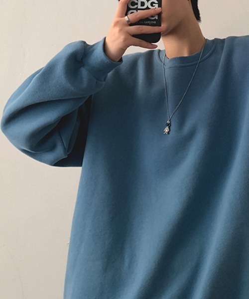 Per sist ence（パーシエンス）の「BIGシルエットスウェット/ユニセックス（スウェット・メンズ・ブラック/パープル/ベージュ/グレー/オレンジ/ブルー/グリーン/ダークグレー/ホワイト・LARGE/X-LARGE/MEDIUM）」の7枚目の写真