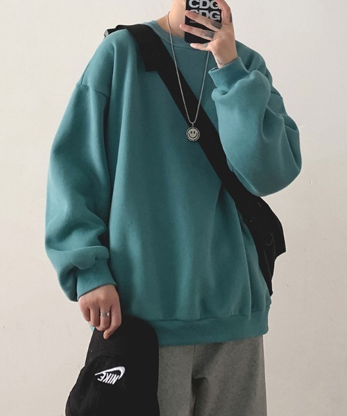 Per sist ence（パーシエンス）の「BIGシルエットスウェット/ユニセックス（スウェット・メンズ・ブラック/パープル/ベージュ/グレー/オレンジ/ブルー/グリーン/ダークグレー/ホワイト・LARGE/X-LARGE/MEDIUM）」の6枚目の写真