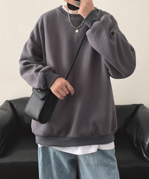 Per sist ence（パーシエンス）の「BIGシルエットスウェット/ユニセックス（スウェット・メンズ・ブラック/パープル/ベージュ/グレー/オレンジ/ブルー/グリーン/ダークグレー/ホワイト・LARGE/X-LARGE/MEDIUM）」の5枚目の写真