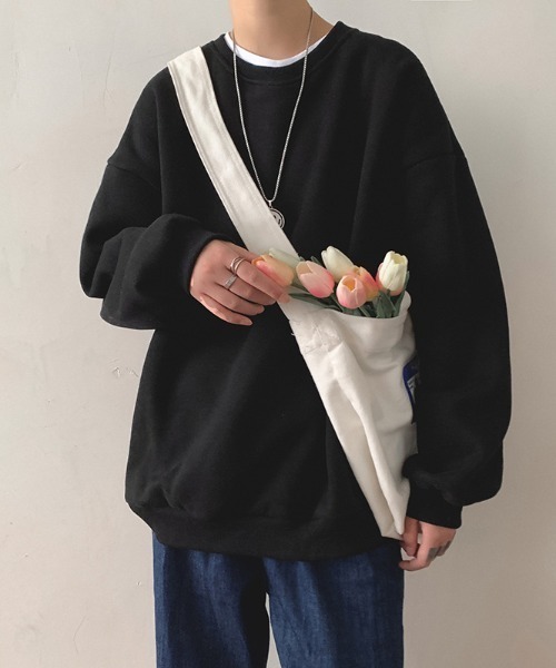 Per sist ence（パーシエンス）の「BIGシルエットスウェット/ユニセックス（スウェット・メンズ・ブラック/パープル/ベージュ/グレー/オレンジ/ブルー/グリーン/ダークグレー/ホワイト・LARGE/X-LARGE/MEDIUM）」の3枚目の写真