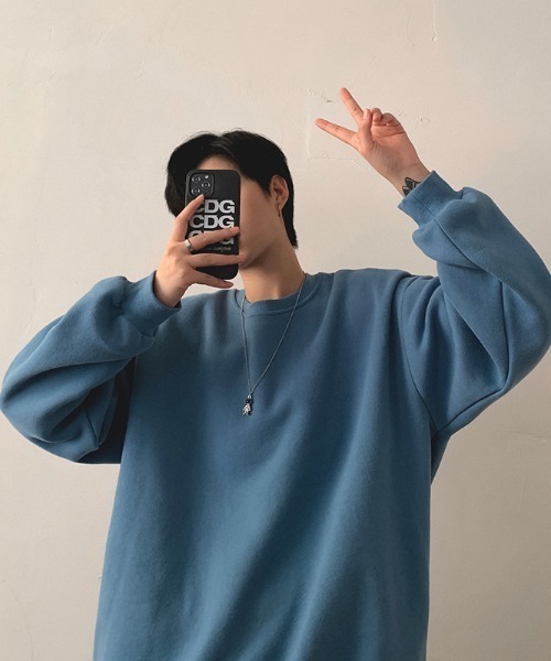 Per sist ence（パーシエンス）の「BIGシルエットスウェット/ユニセックス（スウェット・メンズ・ブラック/パープル/ベージュ/グレー/オレンジ/ブルー/グリーン/ダークグレー/ホワイト・LARGE/X-LARGE/MEDIUM）」の21枚目の写真