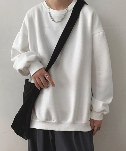 Per sist ence（パーシエンス）の「BIGシルエットスウェット/ユニセックス（スウェット・メンズ・ブラック/パープル/ベージュ/グレー/オレンジ/ブルー/グリーン/ダークグレー/ホワイト・LARGE/X-LARGE/MEDIUM）」の11枚目の写真