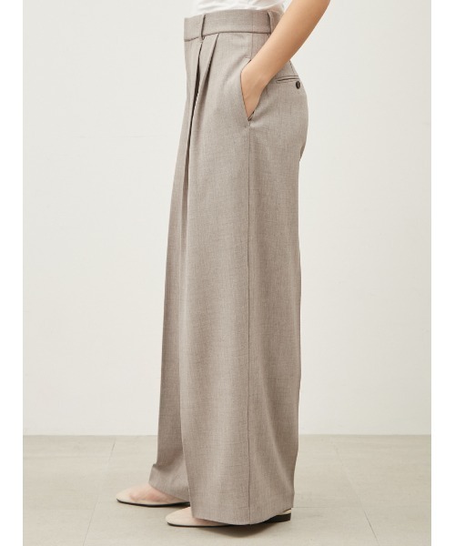 Mila Owen（ミラオーウェン）の「ドライタッチ2タックワイドパンツ（スラックス・レディース・その他/ピンク/ベージュ/ブラック・1/00/0）」の9枚目の写真