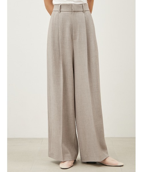 Mila Owen（ミラオーウェン）の「ドライタッチ2タックワイドパンツ（スラックス・レディース・その他/ピンク/ベージュ/ブラック・1/00/0）」の8枚目の写真