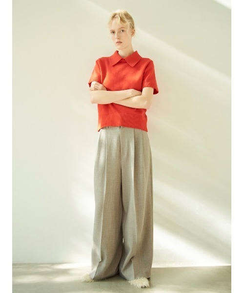 Mila Owen（ミラオーウェン）の「ドライタッチ2タックワイドパンツ（スラックス・レディース・その他/ピンク/ベージュ/ブラック・1/00/0）」の7枚目の写真