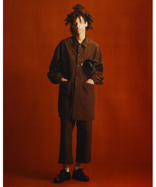 COOTIE PRODUCTIONS（クーティープロダクションズ）の「T/C Weather Error Fit Engineer Coat（カバーオール・メンズ・ブラウン/ブラック・LARGE/MEDIUM）」の4枚目の写真