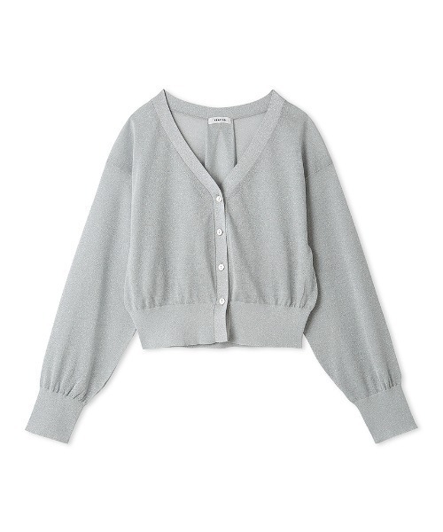 frayid LUNARシアーラメVネックカーディガン セール】LUNARシアーラメVネックカーディガン（カーディガン