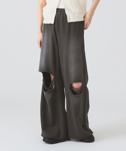 Ray BEAMS（レイビームス）の「ダメージ スウェット パンツ（スウェットパンツ・レディース・グレー/チャコールグレー/ピンク・0/1）」の13枚目の写真